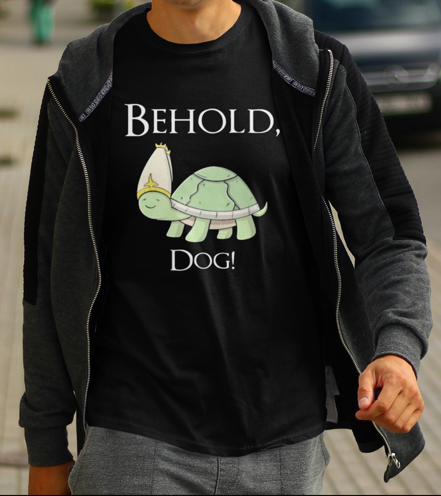 Behold Dog Turtle Wearing Bishop Hat T-Shirt