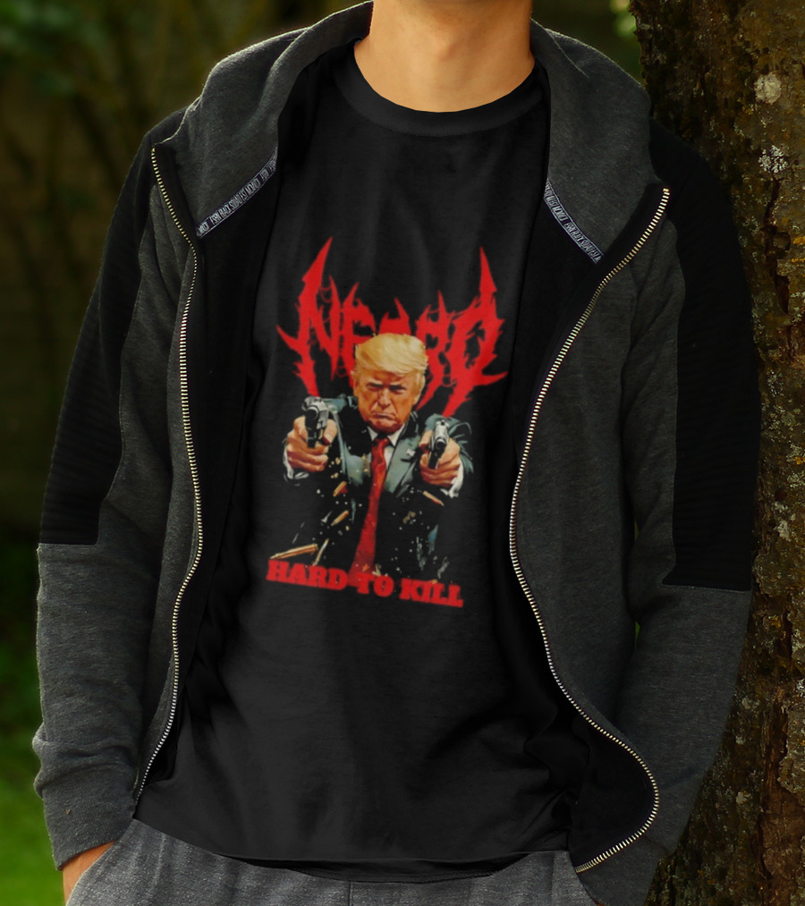 Donald Trump Necro Hard To Kill Two Handguns T-Shirt