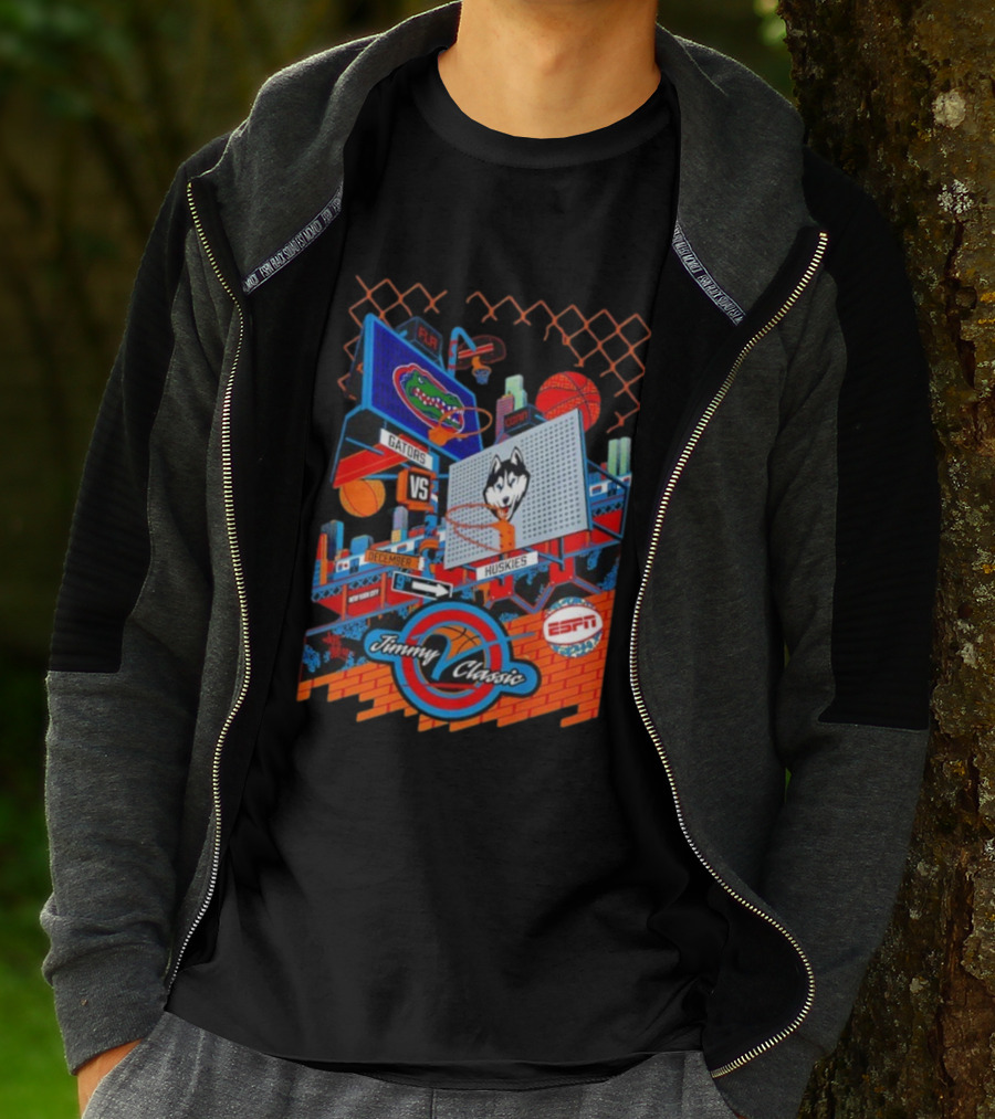 Florida Gators Vs UConn Huskies Jimmy V Classic December 9 ESPN Basketball Event T-Shirt