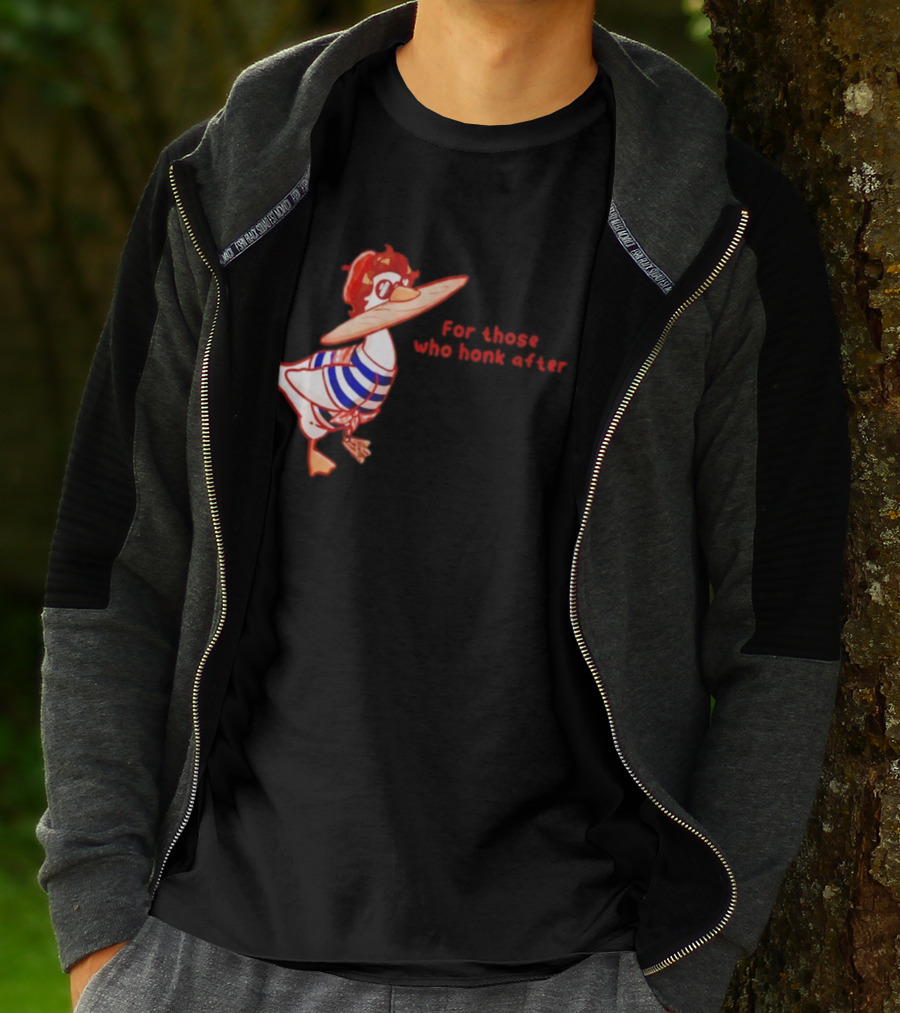 Goosetave For Those Who Honk After Goose In Glasses And Striped T-Shirt