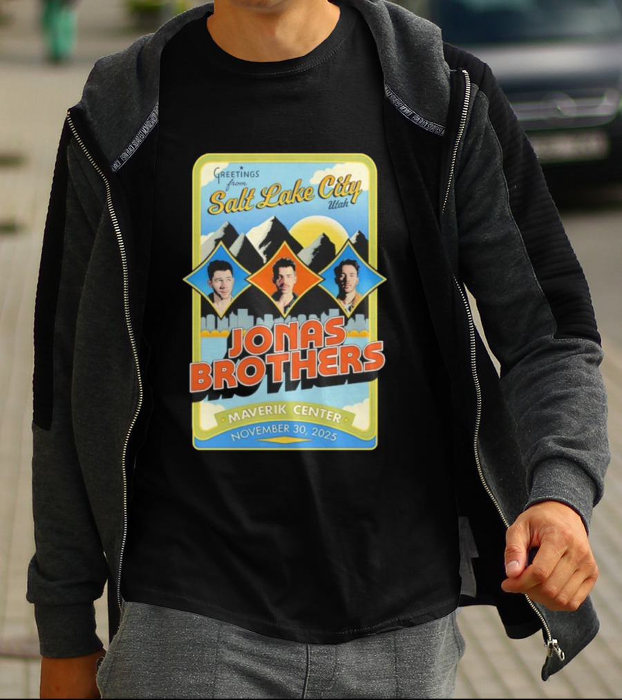 Greetings From Salt Lake City Utah Jonas Brothers Maverik Center November 30 2025 T-Shirt