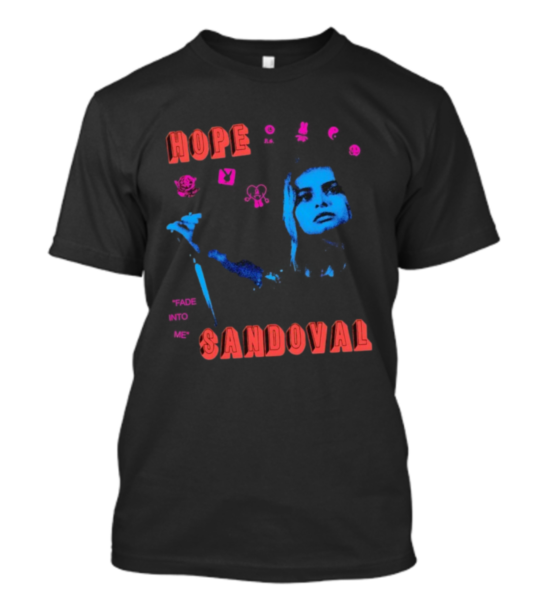 Hope Sandoval Fade Into Me Blue Artistic Portrait Theme T-Shirt