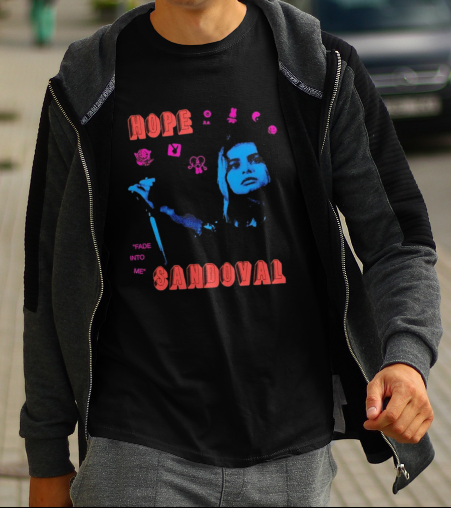 Hope Sandoval Fade Into Me Blue Artistic Portrait Theme T-Shirt