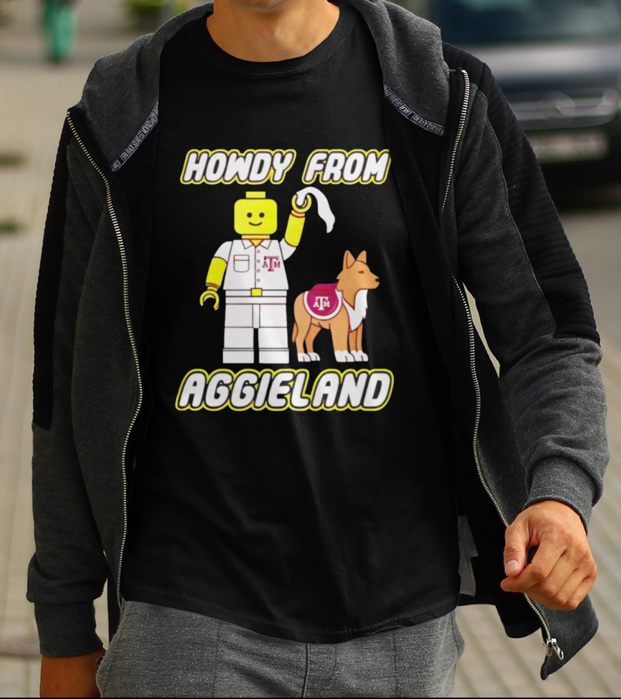 Howdy From Aggieland Texas A&M Character And Dog T-Shirt