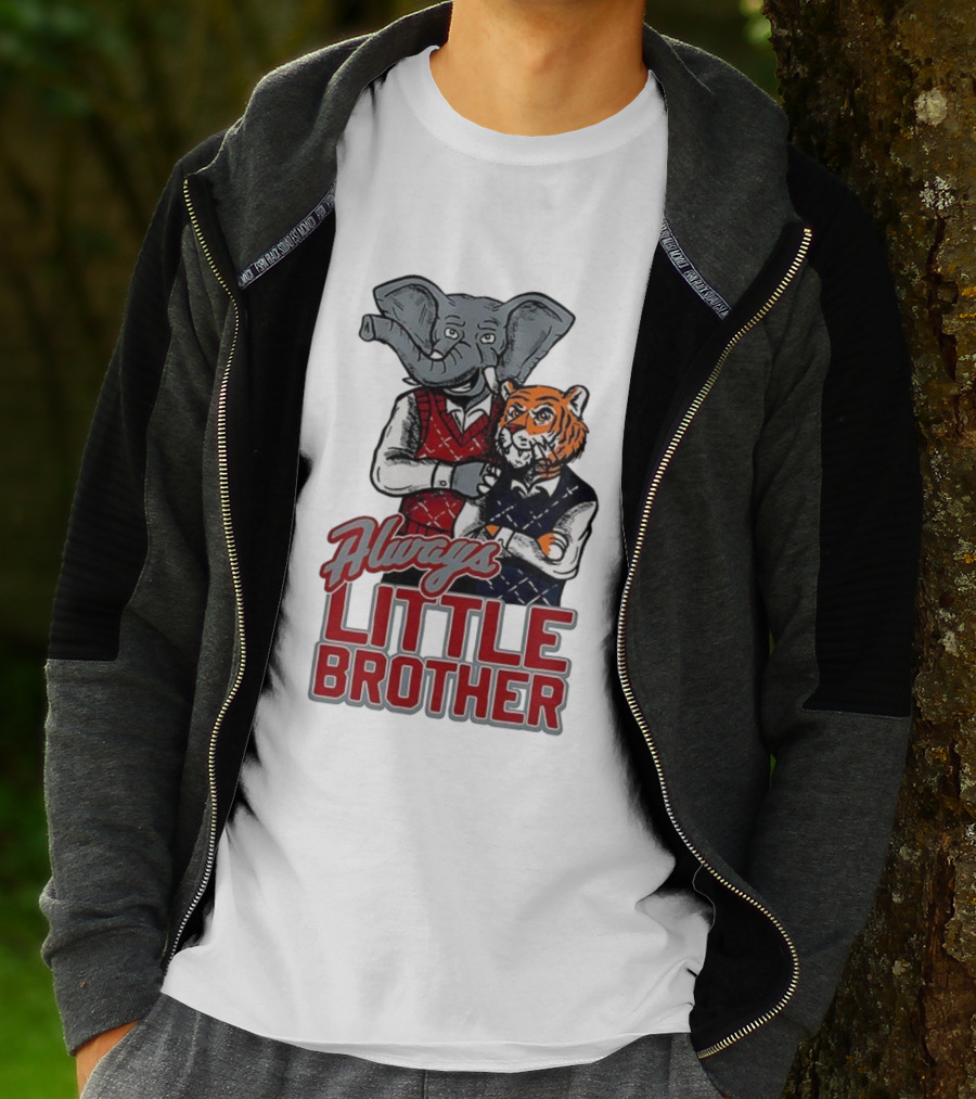 Alabama Crimson Tide Elephant Vs Auburn Tigers Always Little Brother T-Shirt