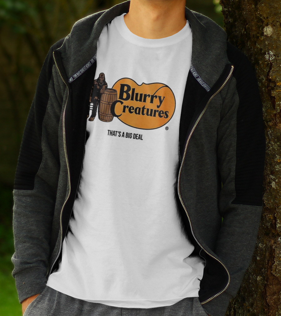 Blurry Creatures Bigfoot Barrel Mashup That's A Big Deal T-Shirt