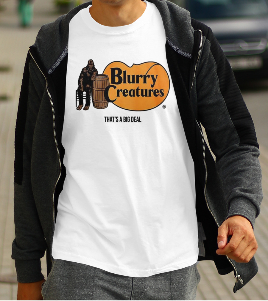 Blurry Creatures Bigfoot Barrel Mashup That's A Big Deal T-Shirt