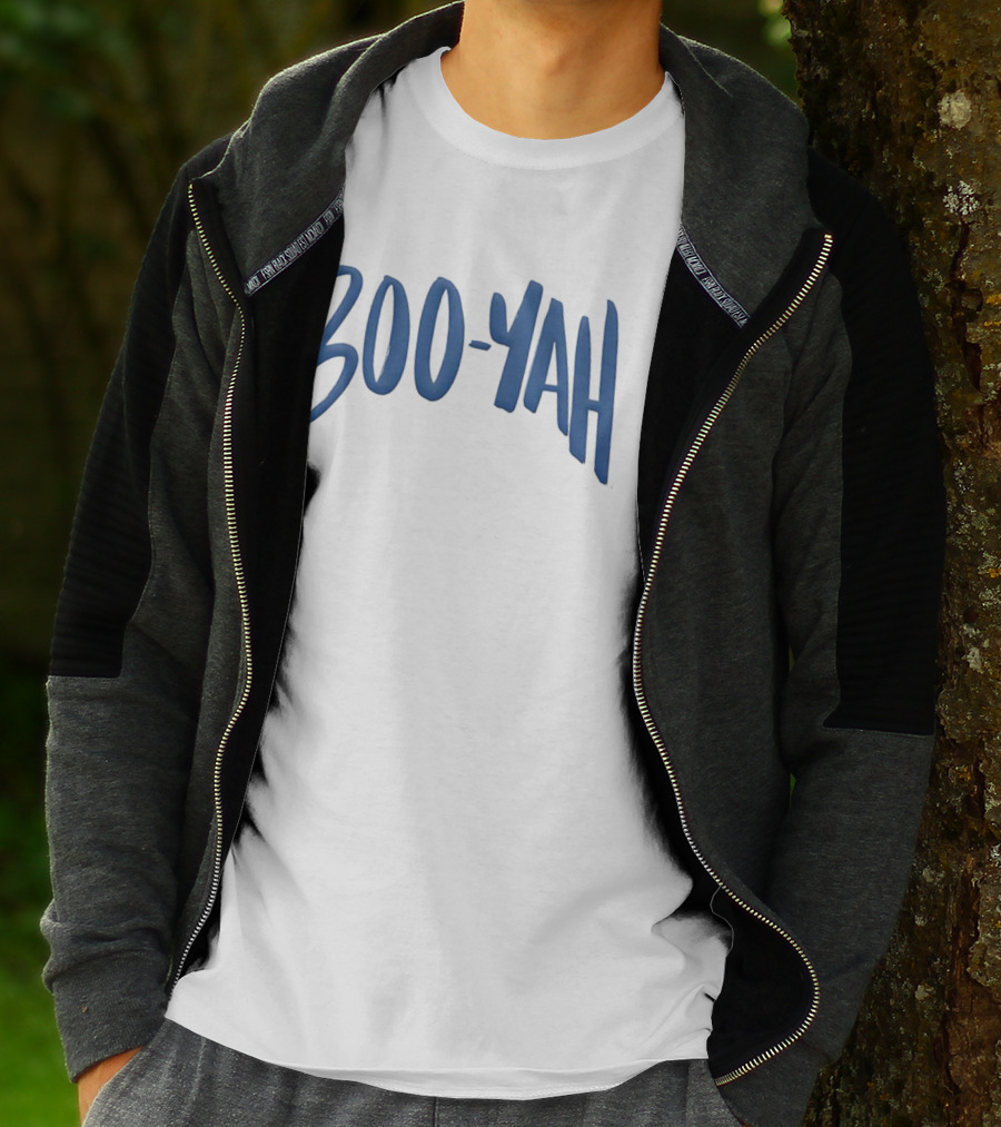 Boo-Yah Bold Blue Lettering T-Shirt