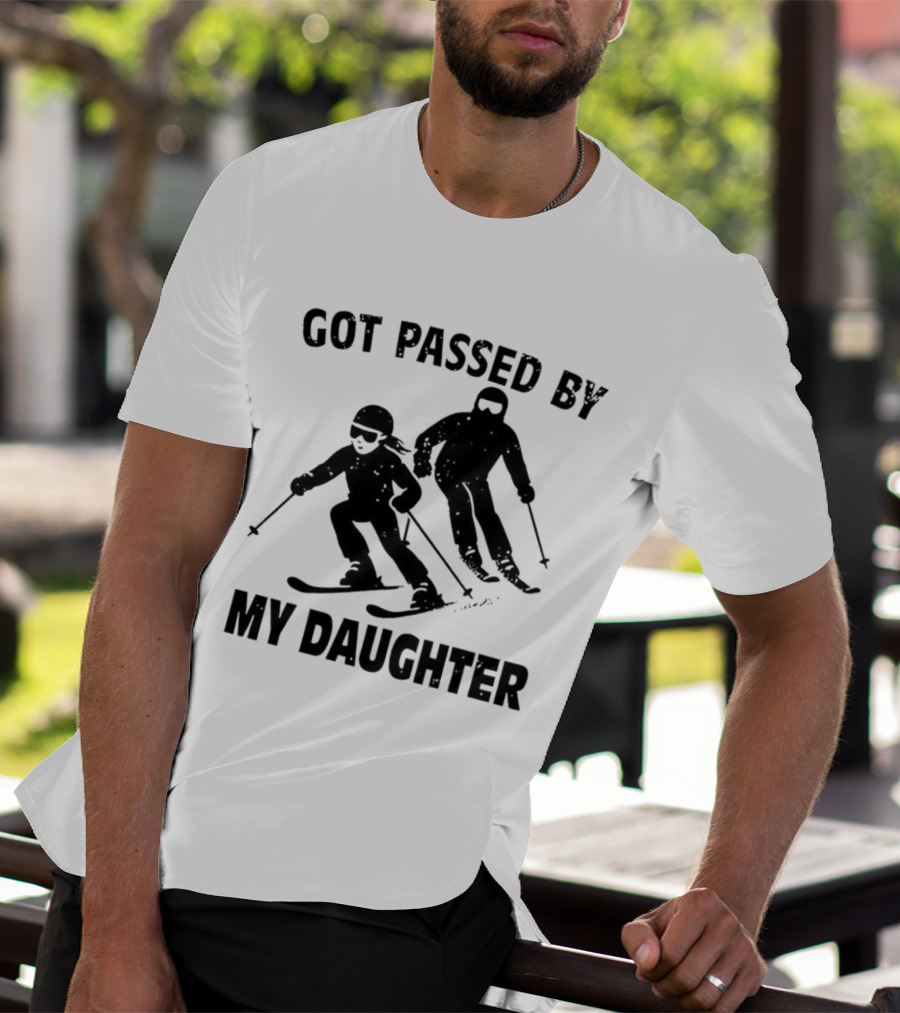 Got Passed By My Daughter Skiing Retro Skiers Humor T-Shirt