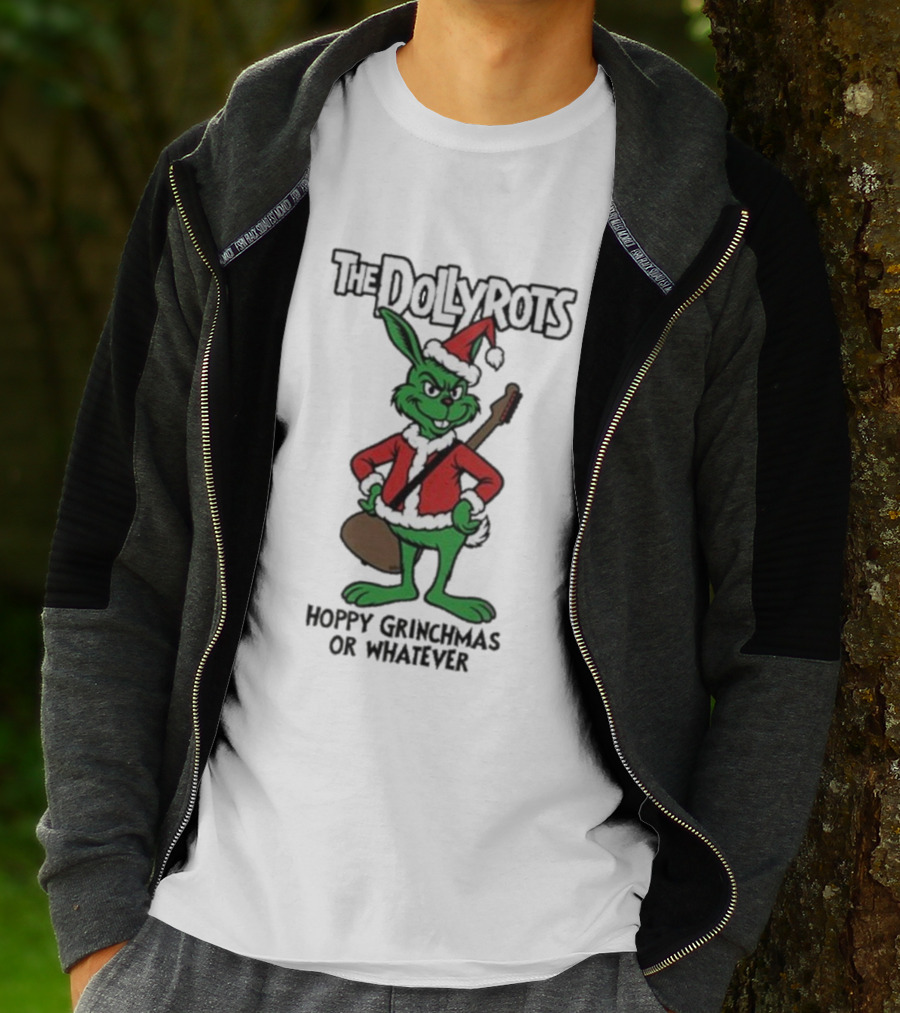 The Dollyrots Hoppy Grinchmas Festive Santa Bunny T-Shirt