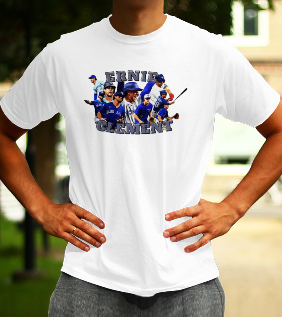 Ernie Clement Toronto Blue Jays Baseball Player Collage T-Shirt