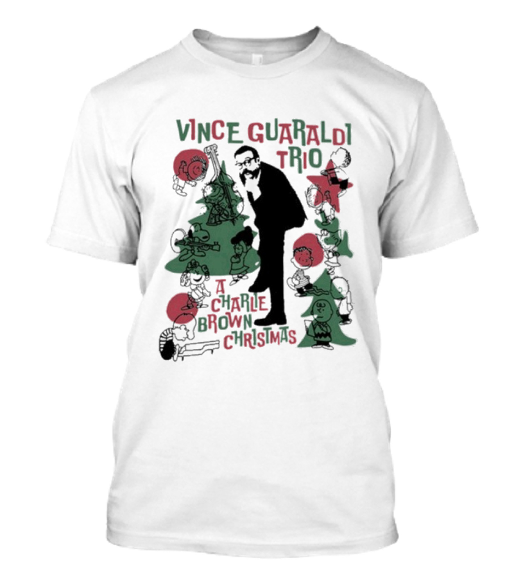 Vince Guaraldi Trio Peanuts Characters A Charlie Brown Christmas T-Shirt