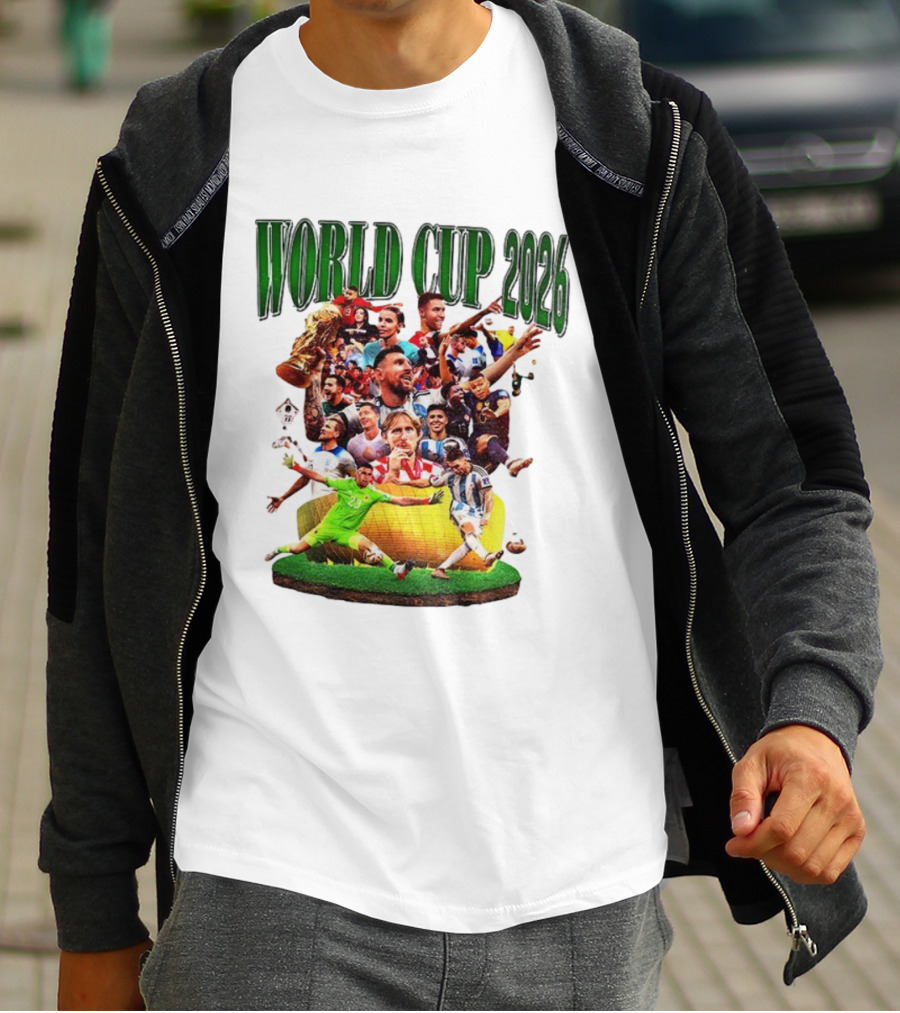 World Cup 2026 Soccer Celebration Stars And Trophy T-Shirt