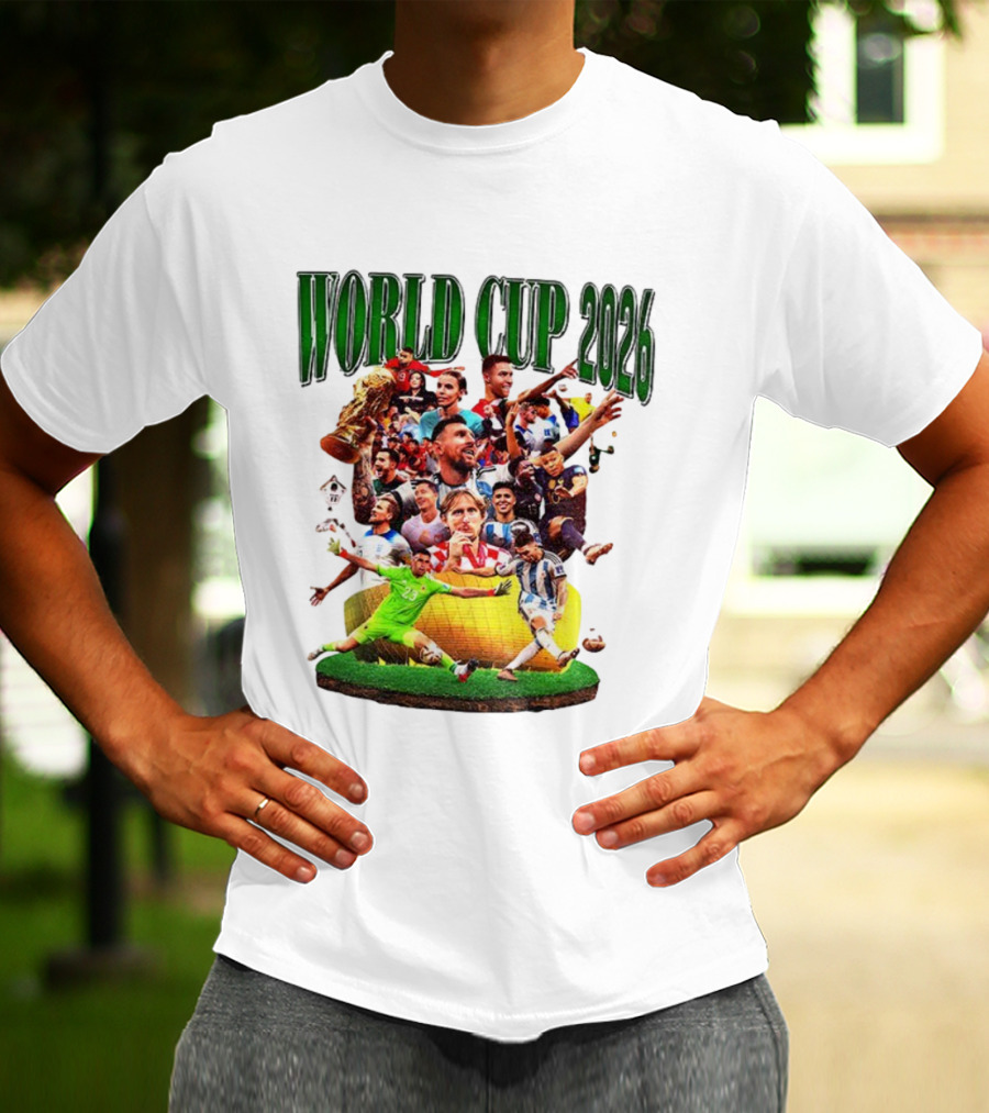 World Cup 2026 Soccer Celebration Stars And Trophy T-Shirt