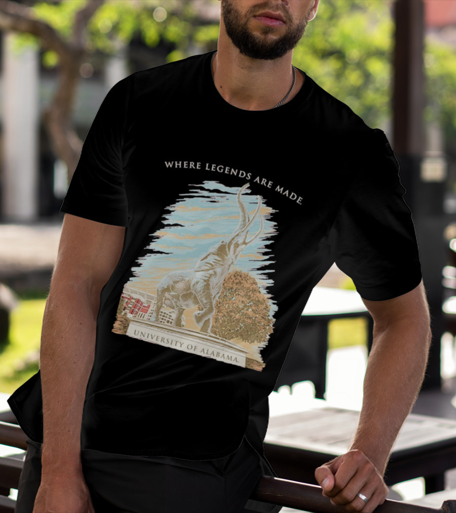 University Of Alabama Tuska Statue Where Legends Are Made T-Shirt