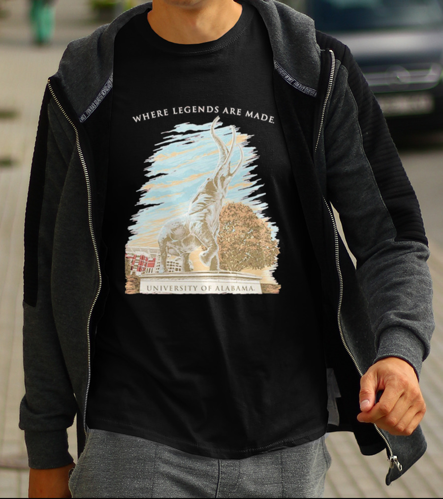 University Of Alabama Tuska Statue Where Legends Are Made T-Shirt