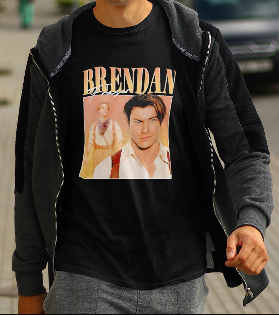 Brendan Fraser 90s Retro Style T-Shirt