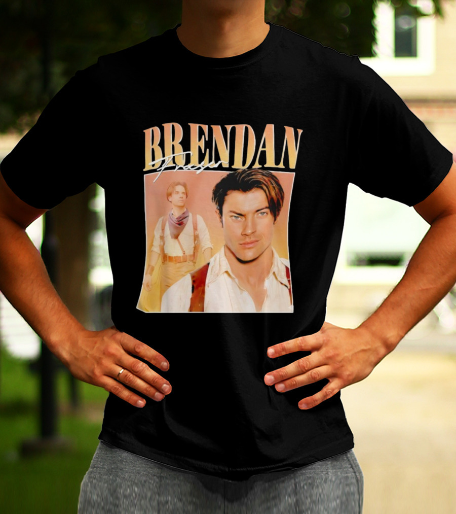 Brendan Fraser 90s Retro Style T-Shirt