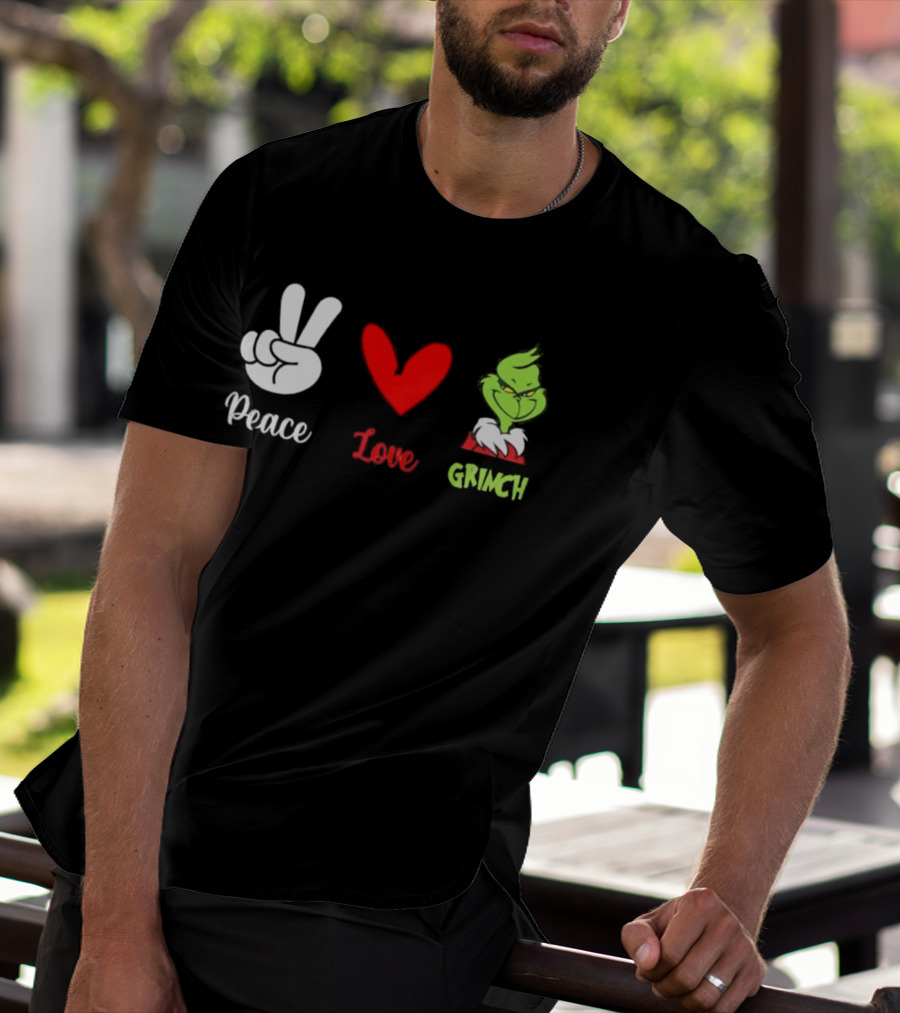 Peace Love Grinch Holiday Celebration T-Shirt