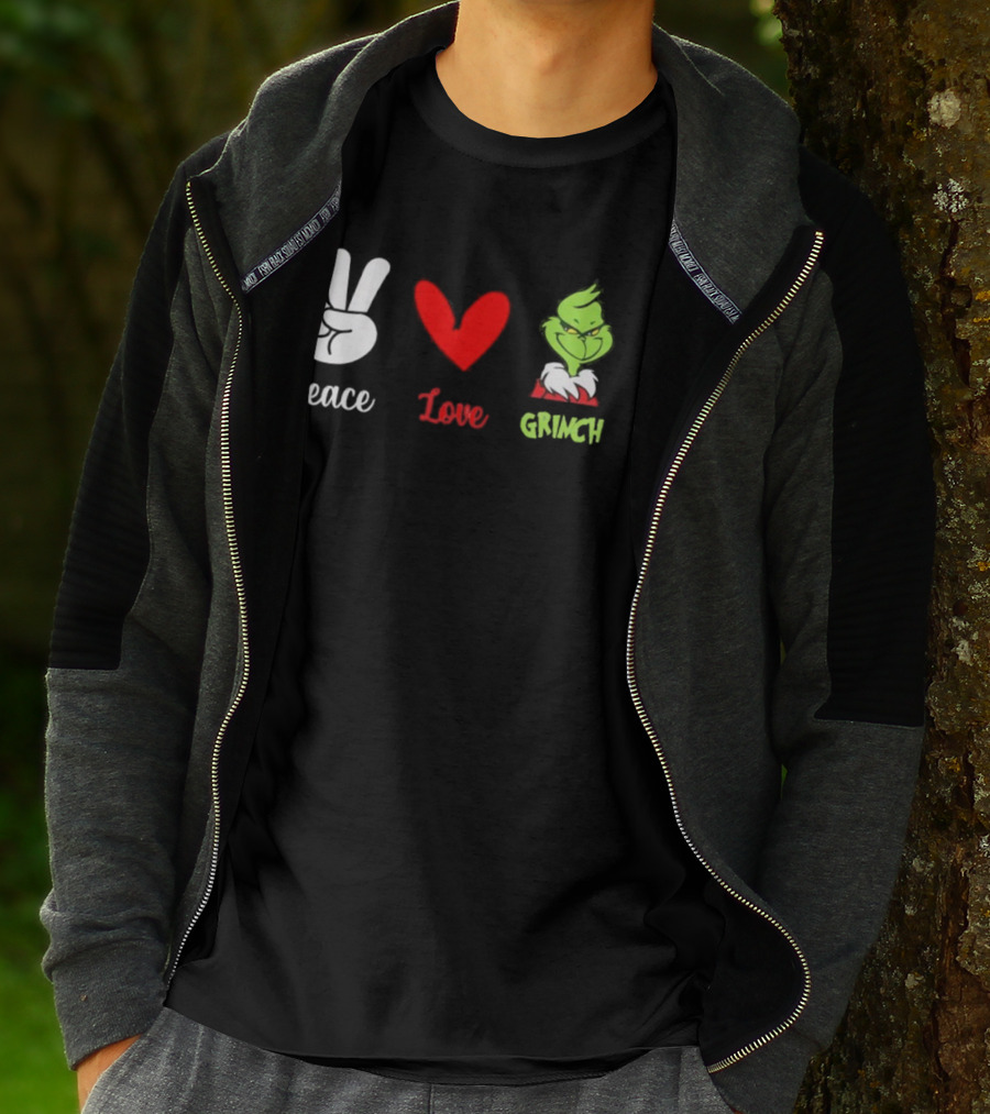 Peace Love Grinch Holiday Celebration T-Shirt