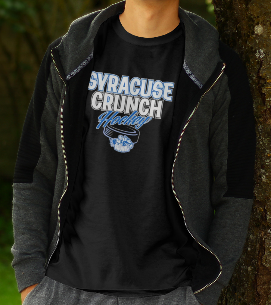 Syracuse Crunch Hockey Team Puck And Mascot Design T-Shirt