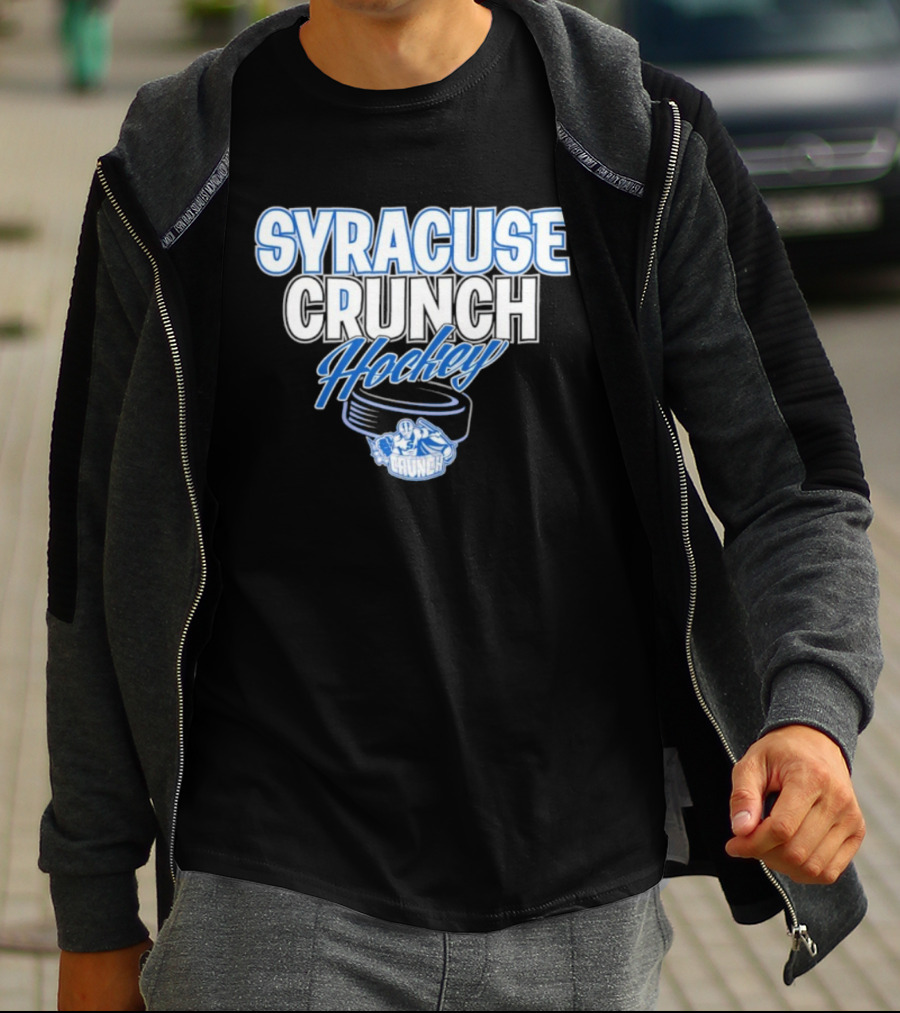 Syracuse Crunch Hockey Team Puck And Mascot Design T-Shirt