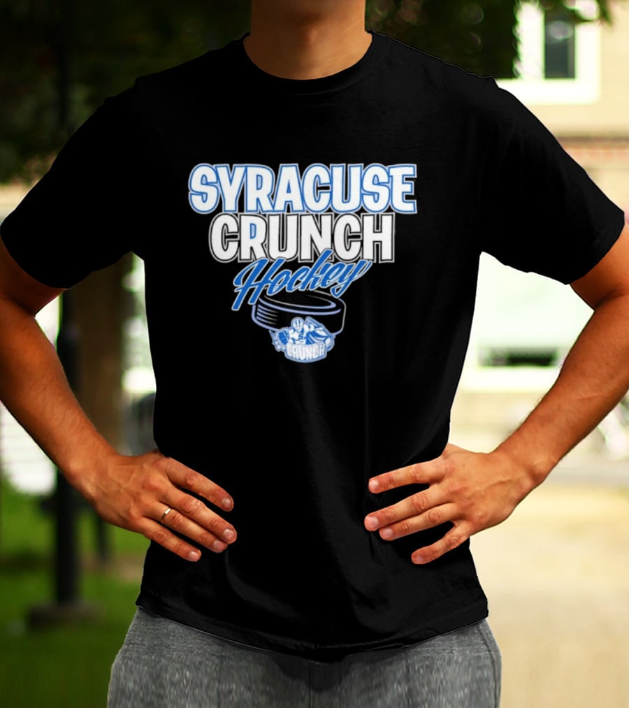 Syracuse Crunch Hockey Team Puck And Mascot Design T-Shirt