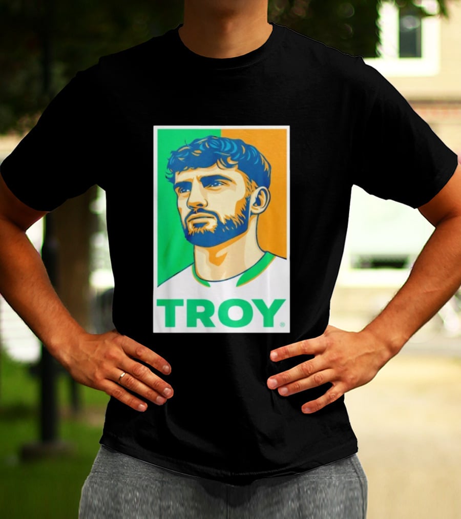 Troy Parrott Ireland Qualifiers Green White Orange T-Shirt