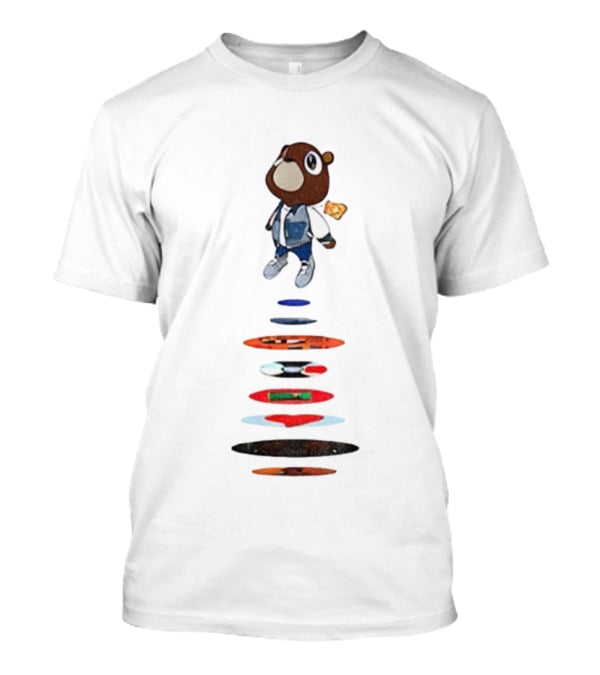 Kan West Bear College Theme Graduation Sneakers Denim Jacket Character T-Shirt