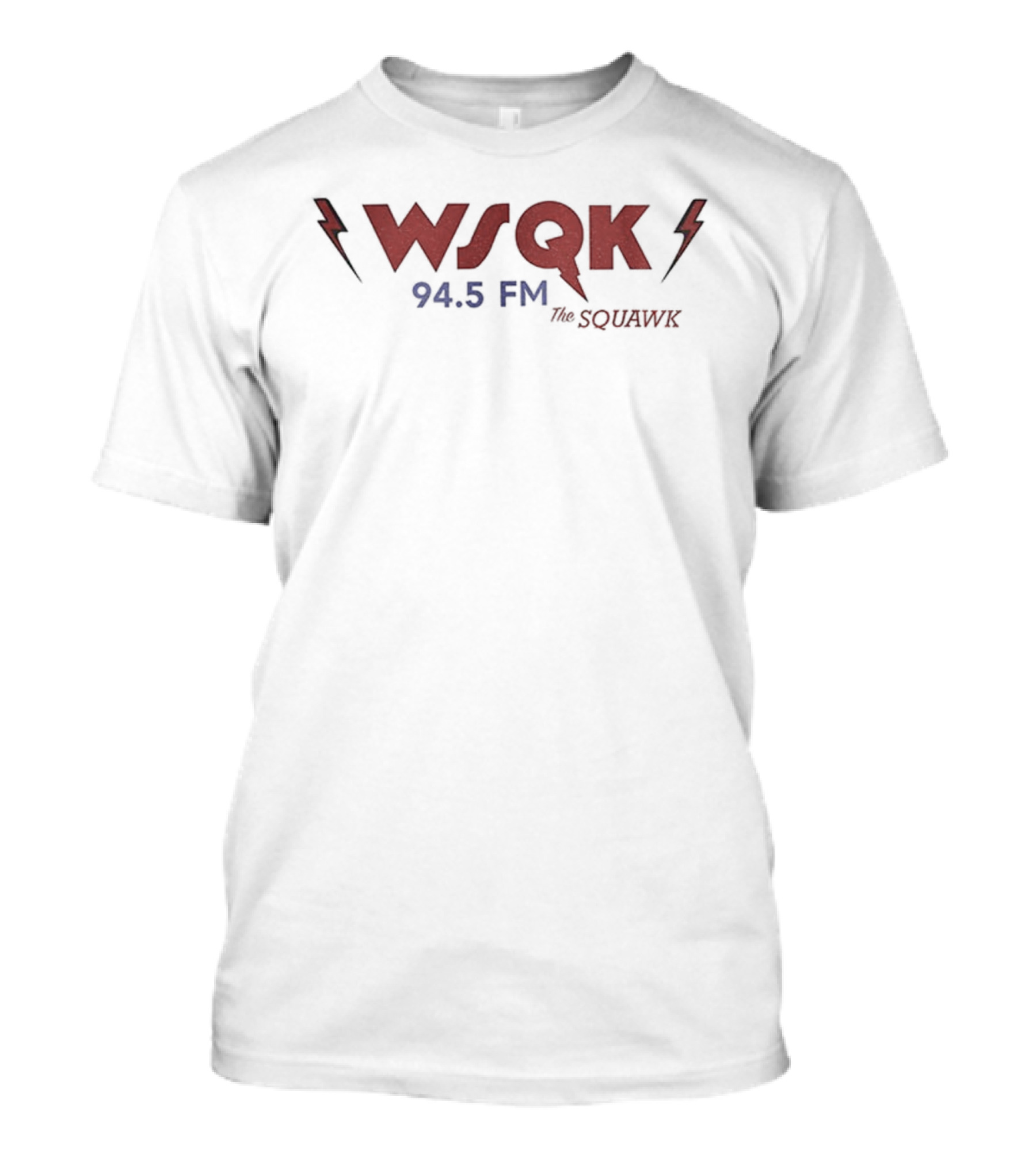 WSQK 94.5 FM The Squawk Stranger Things Lightning Bolt Radio T-Shirt