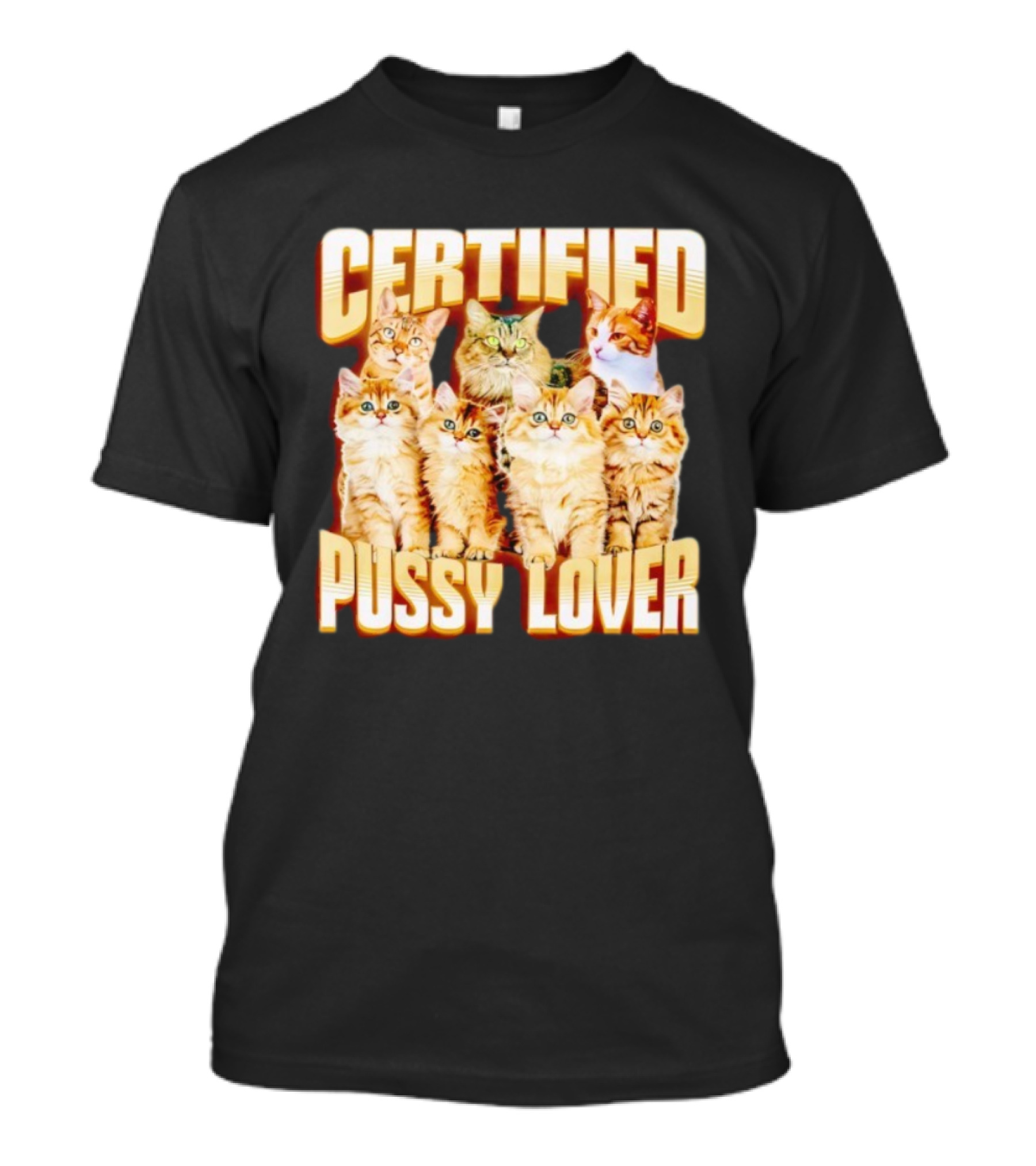 Certified Pussy Lover Cute Cat Compilation T-Shirt