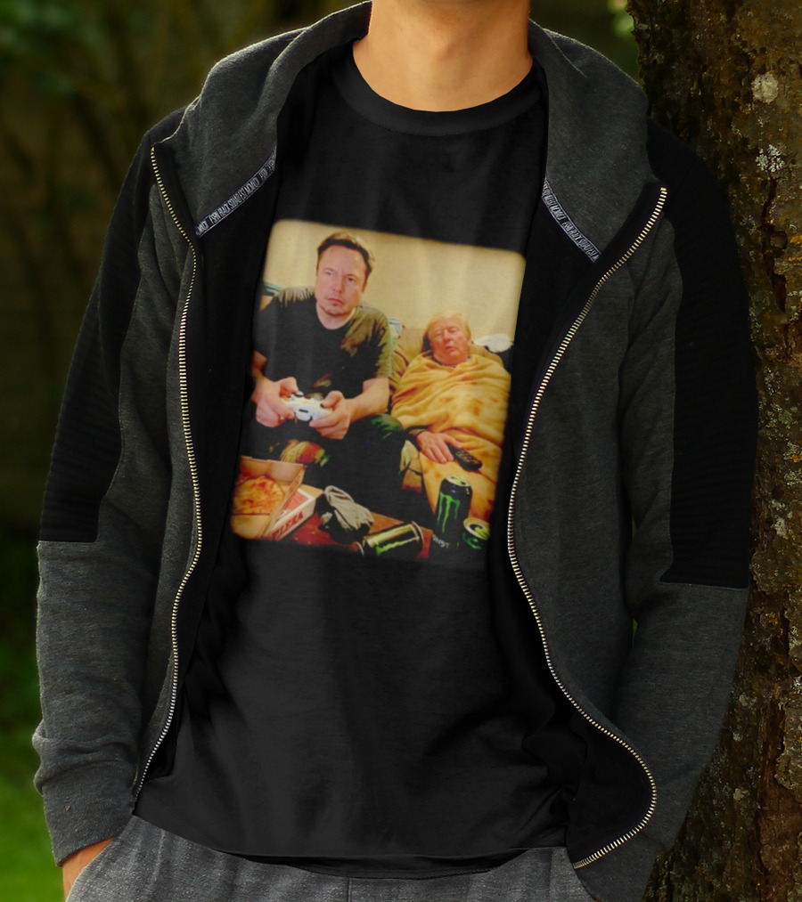 Elon Don Gaming Pizza Couch Monster Energy T-Shirt