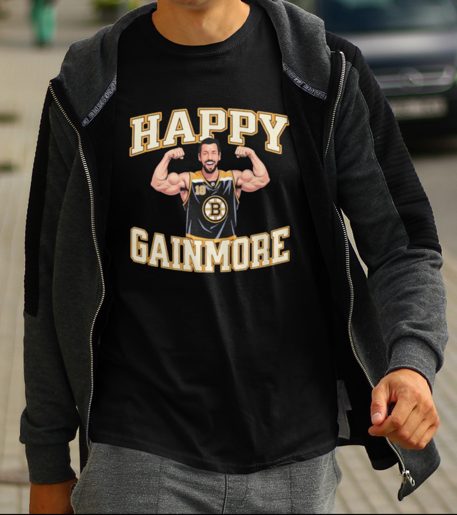 Boston Bruins Happy Gainmore Muscle 18 T-Shirt