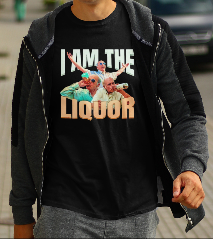 I Am The Liquor TV Show Character With Sunglasses And Drinking бутылка T-Shirt