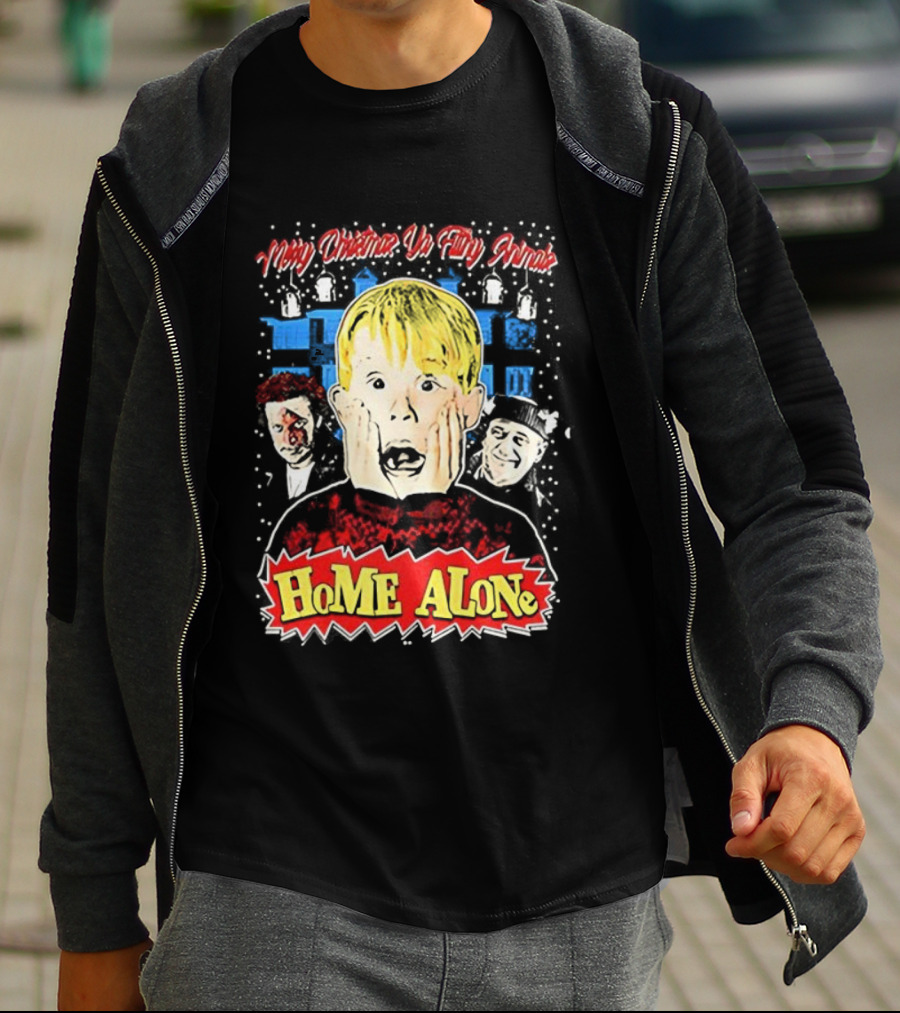 Merry Christmas Ya Filthy Animal Kevin Home Alone Wet Bandits T-Shirt