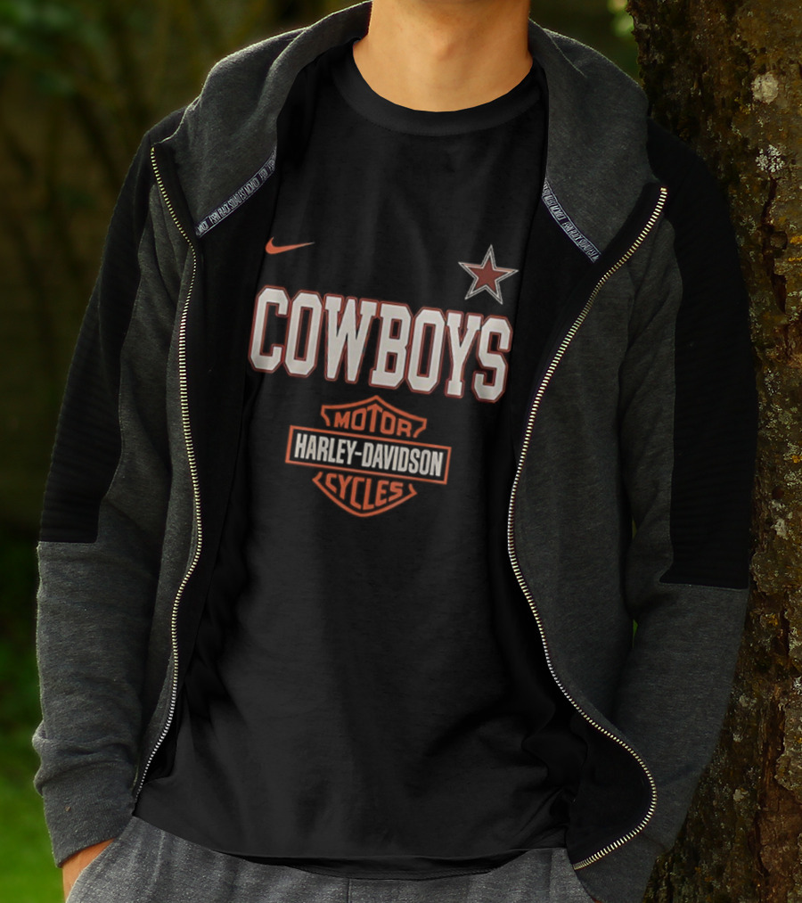 Cowboys Harley-Davidson Motor Style Nike Star T-Shirt