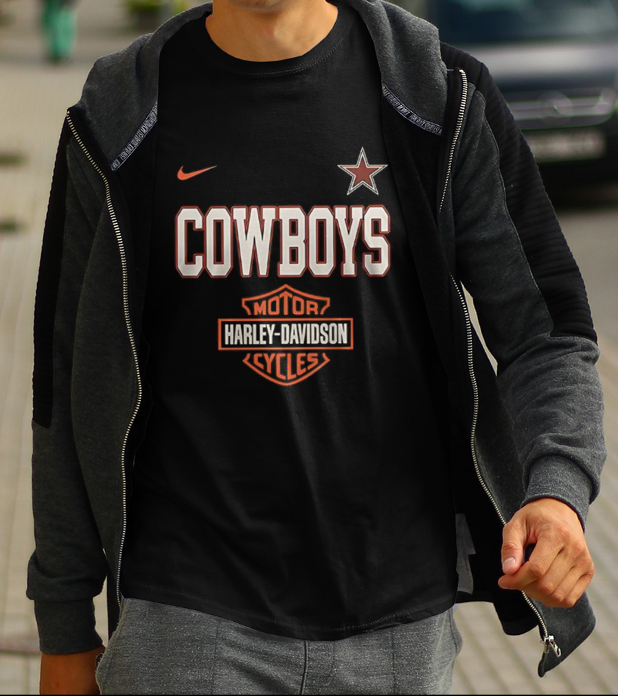 Cowboys Harley-Davidson Motor Style Nike Star T-Shirt