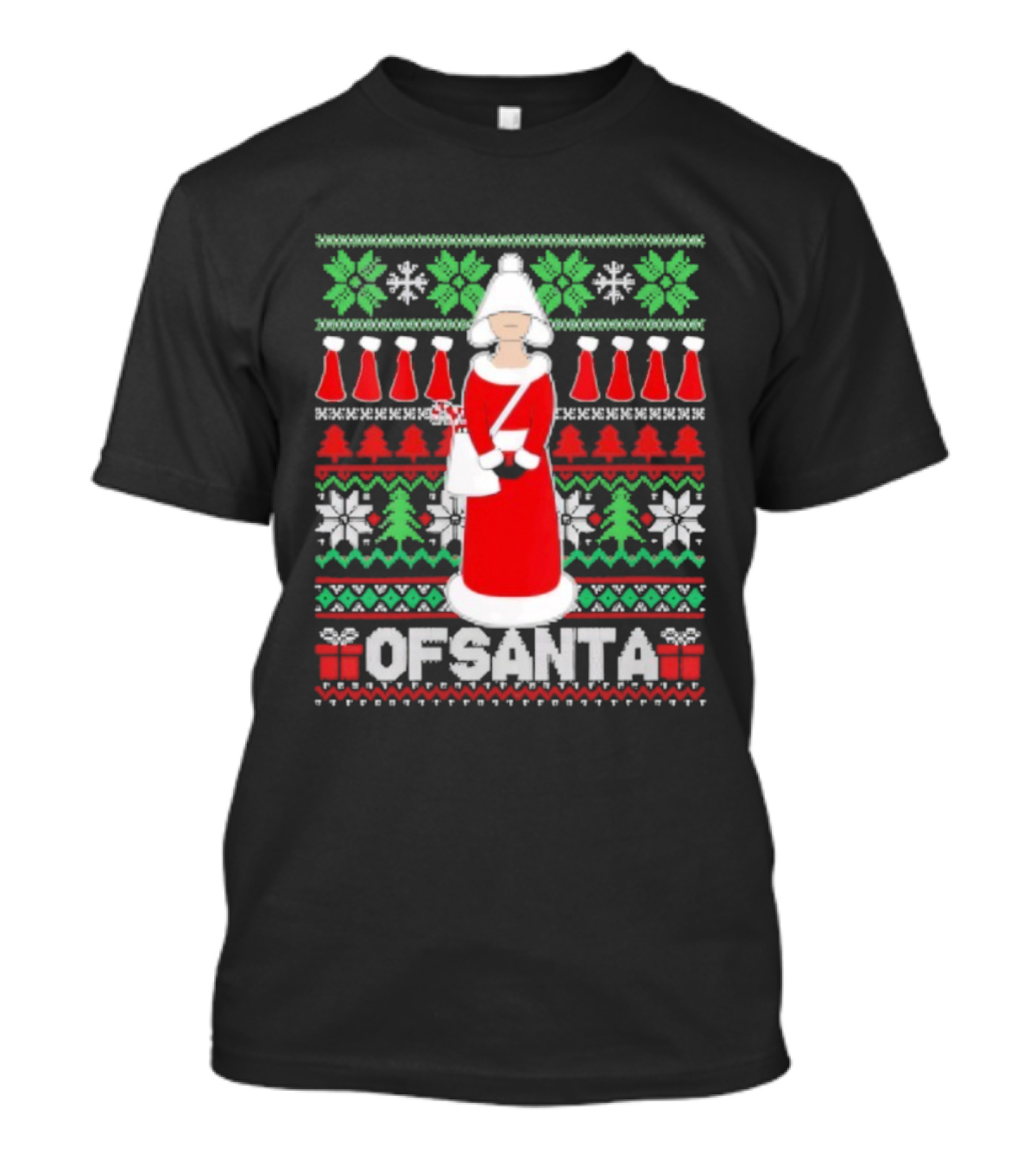 OfSanta Holiday Knit Ugly Christmas Sweater Style T-Shirt