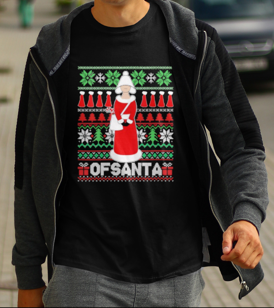 OfSanta Holiday Knit Ugly Christmas Sweater Style T-Shirt