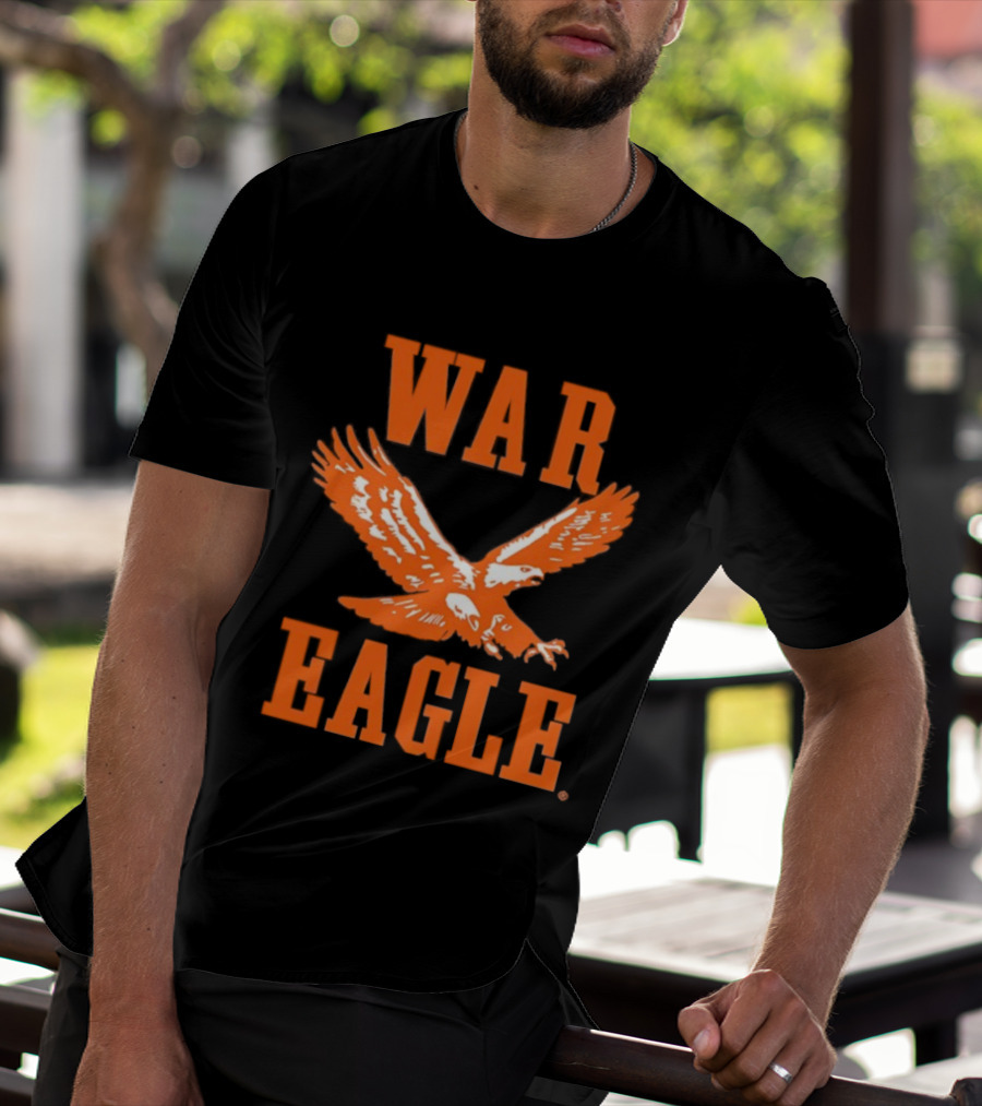 War Eagle Orange Soaring Emblem T-Shirt