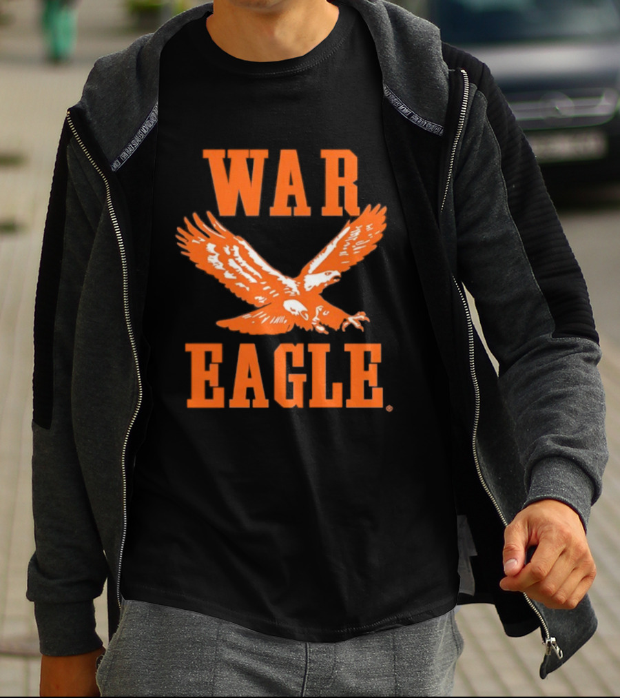 War Eagle Orange Soaring Emblem T-Shirt