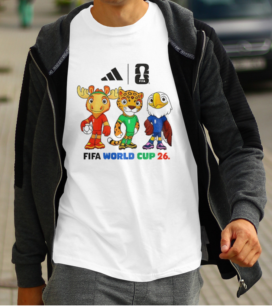 FIFA World Cup 2026 Mascot Cartoon Characters 2025 T-Shirt