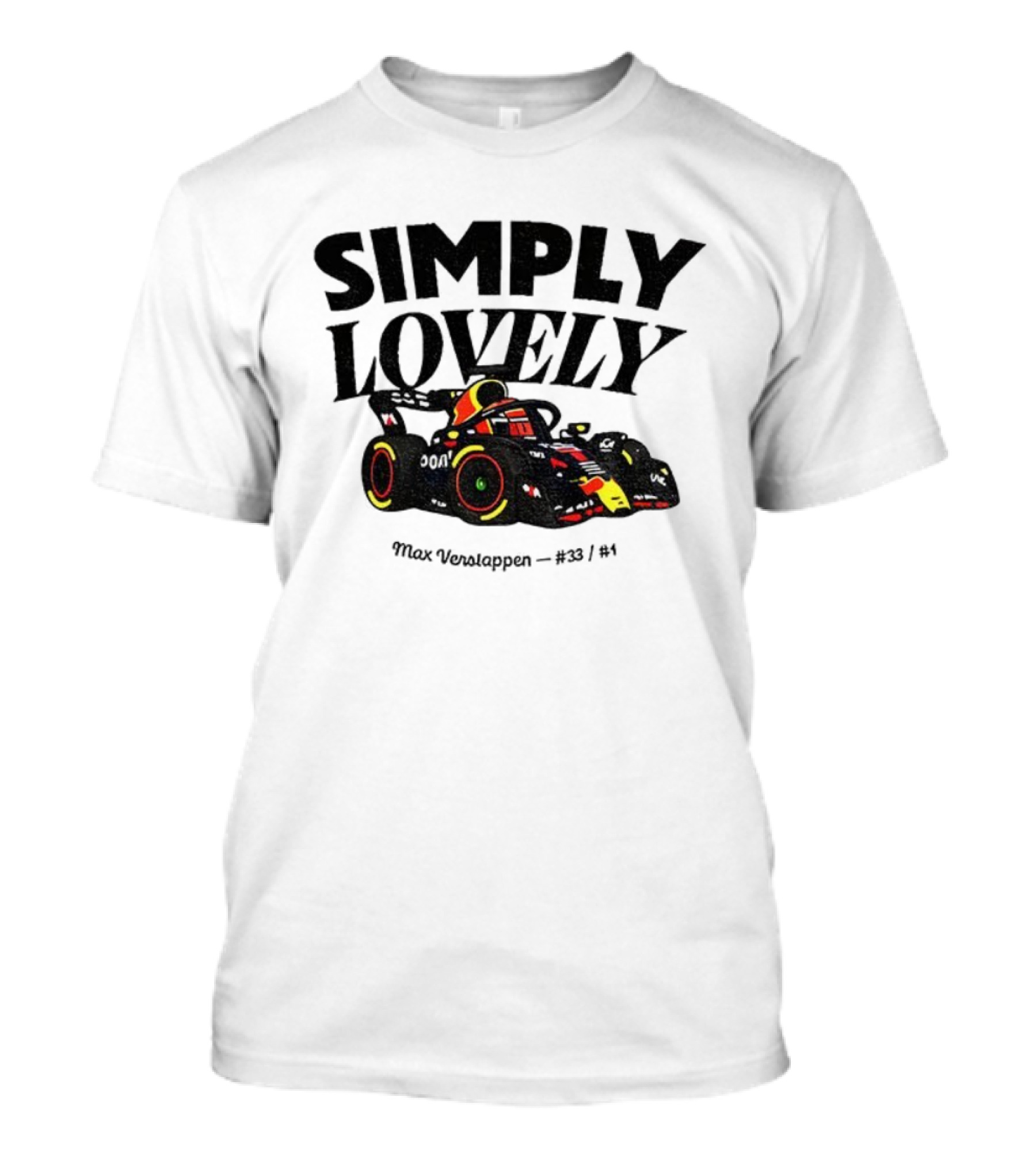 Simply Lovely Max Verstappen Racing Car Art 33 1 F1 T-Shirt