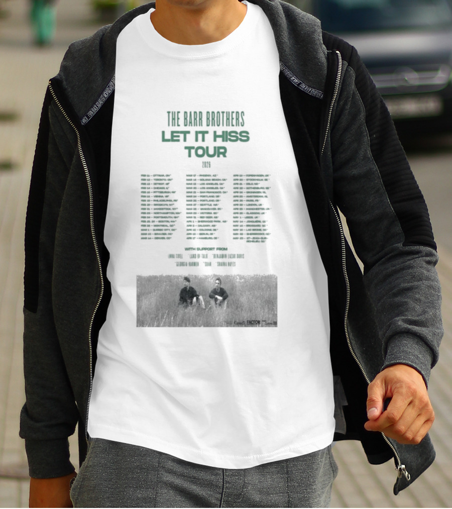 The Barr Brothers Let It Hiss Tour 2026 Locations And Dates T-Shirt