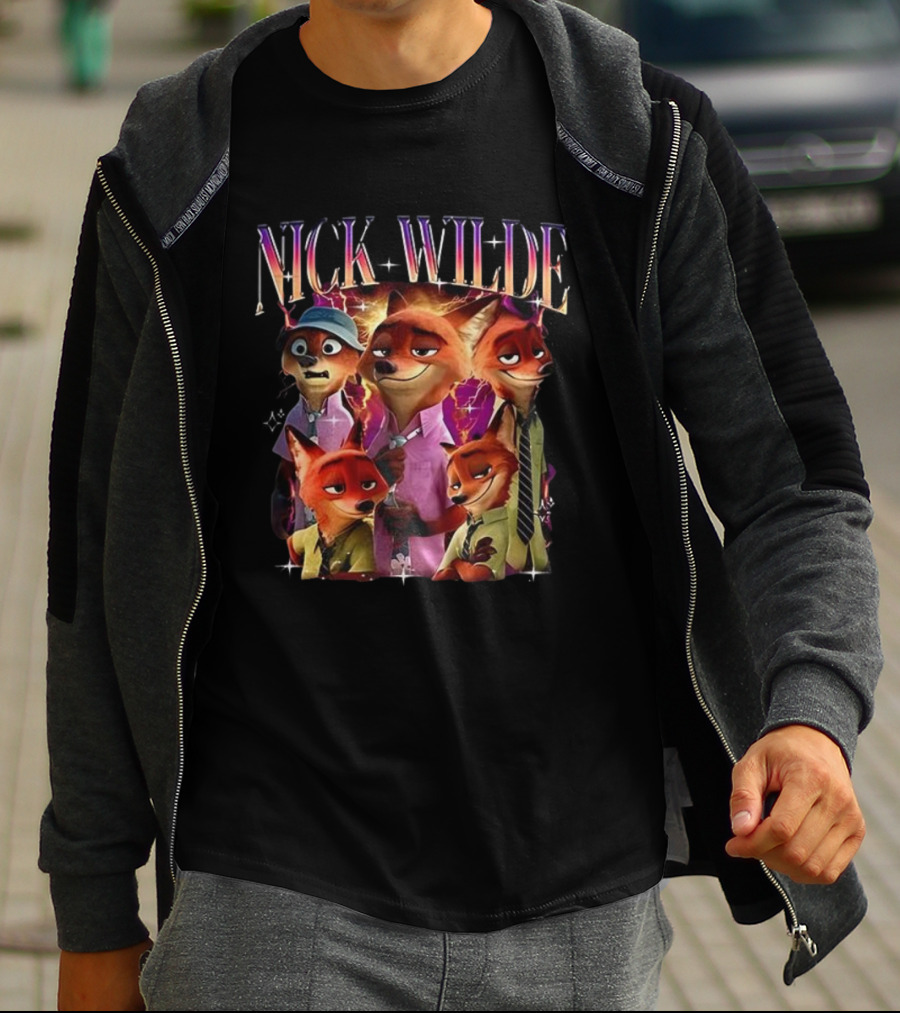 Nick Wilde Disney Zootopia Character Collage T-Shirt
