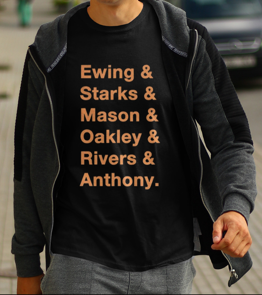 Ewing Starks Mason Oakley Rivers Anthony Knicks Legends T-Shirt