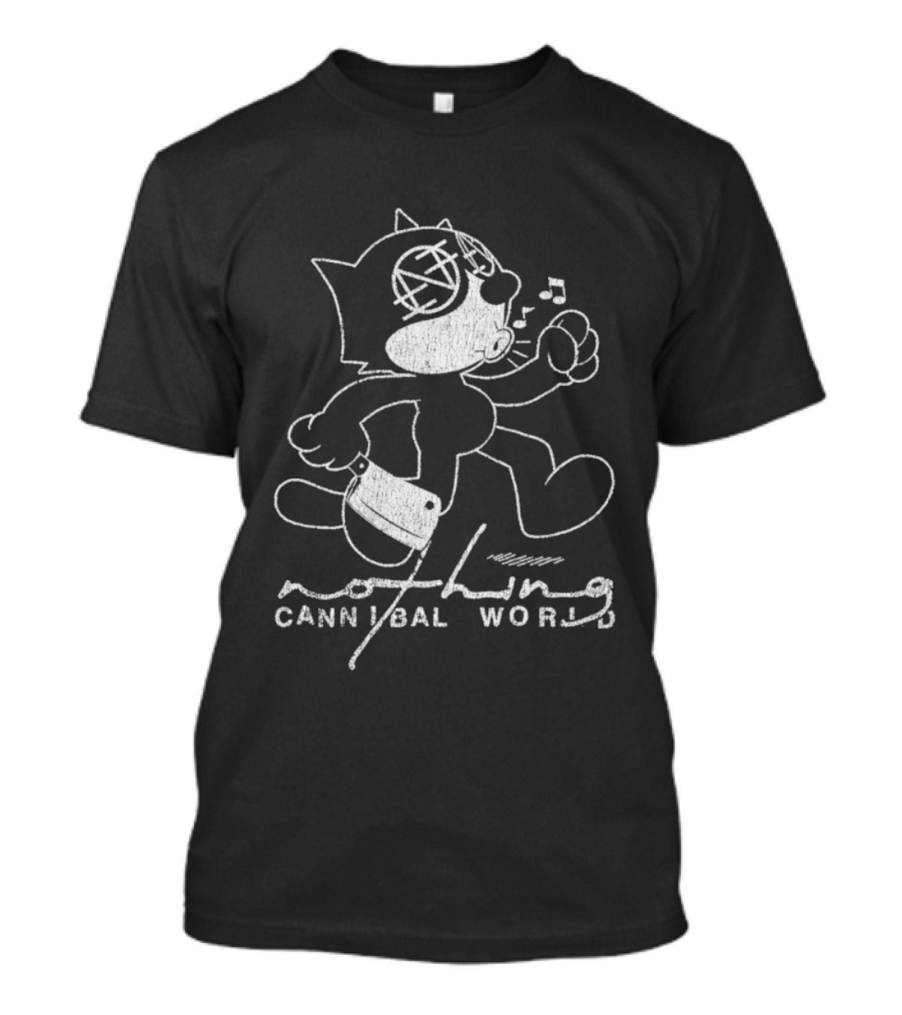 Nothing Cannibal World Felix Cat With Knife T-Shirt