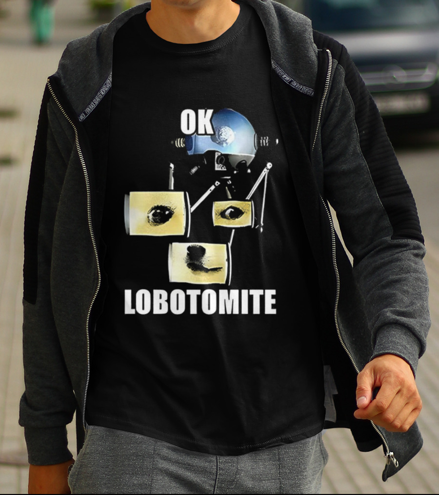 OK Lobotomite Helmet Style Doge Meme Fallout Theme T-Shirt