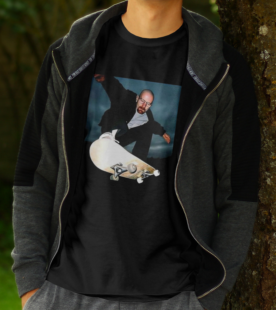 Walter White Skateboarding 90s Movie Meme Retro Nostalgia T-Shirt