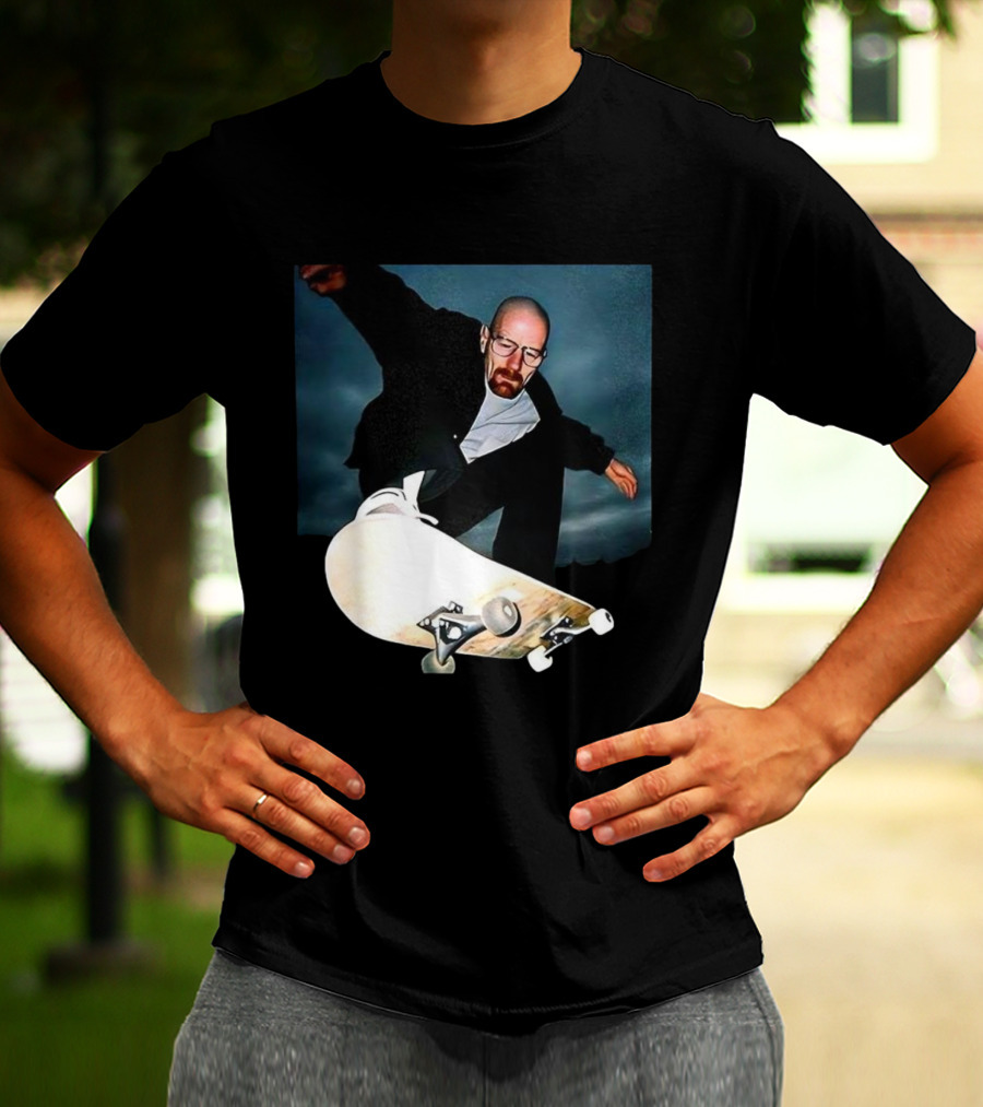 Walter White Skateboarding 90s Movie Meme Retro Nostalgia T-Shirt